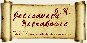 Jelisaveta Mitraković vizit kartica
